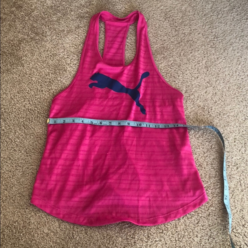 Puma pink and blue racerback workout top sz Small